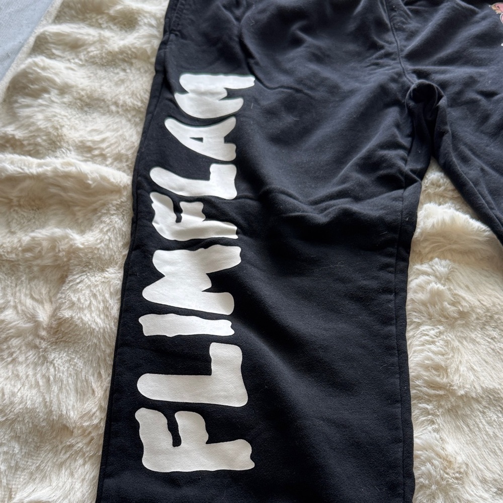 Men's Black Joggers with White and Pink Accents - Picture 2 of 5